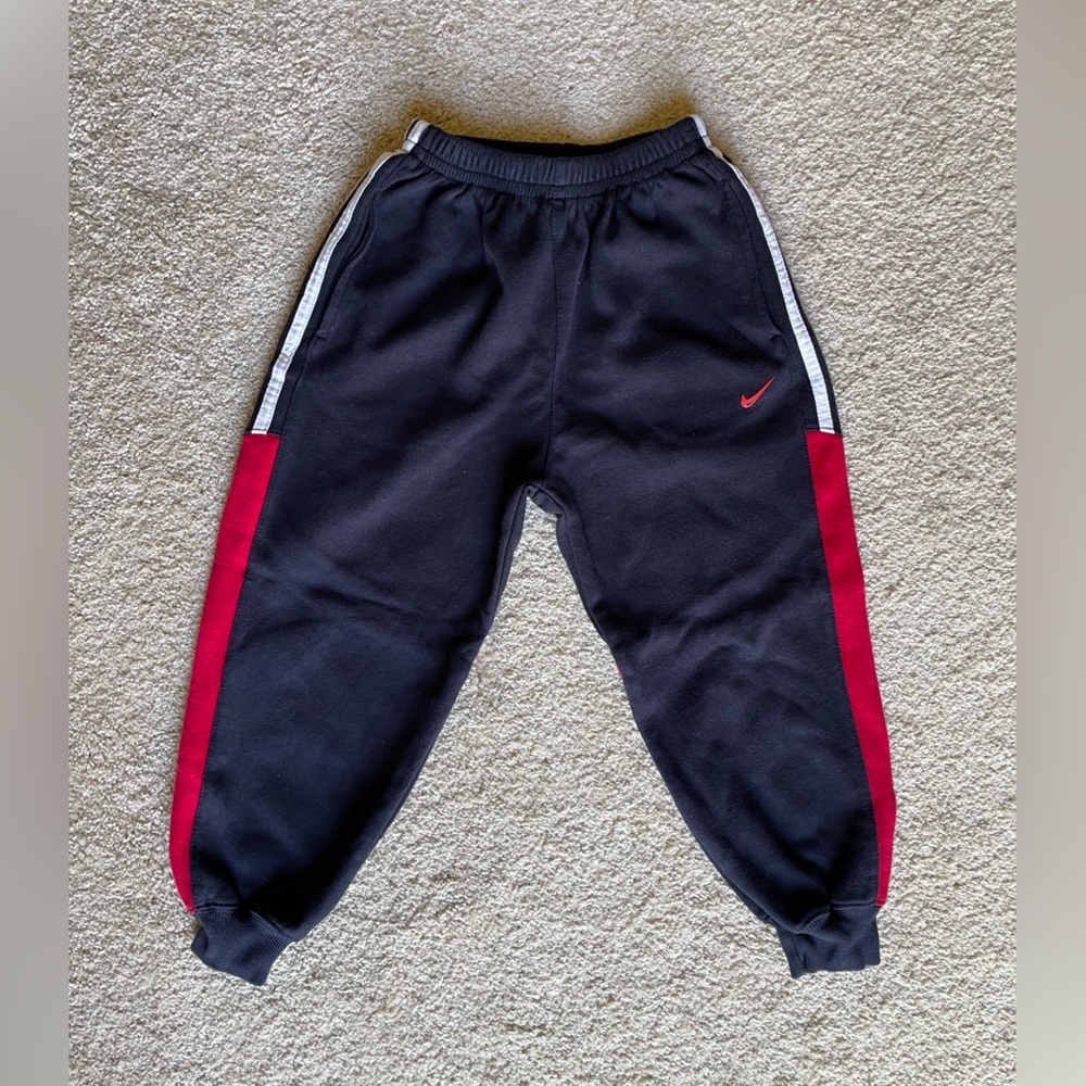 “Stop! Hammer Time!” Nike balloon-legged drop-crotch kids track pants joggers